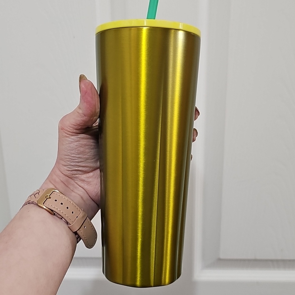 Starbucks Metallic Green and Gold Tumbler - Picture 5 of 10